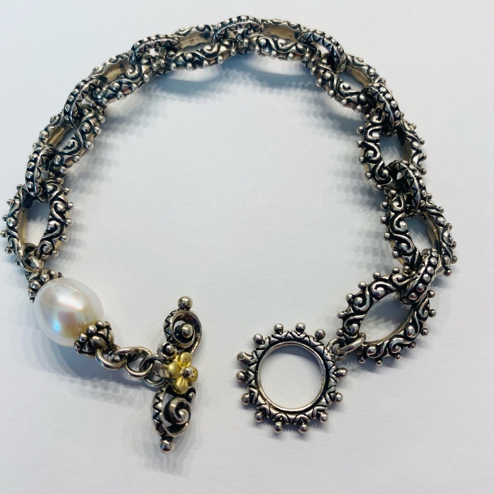 Barbara Bixby Sterling Silver and 18K Yellow Gold Bracelet